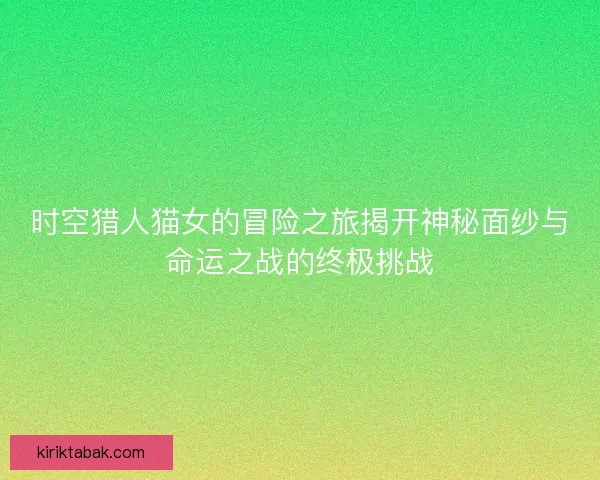时空猎人猫女的冒险之旅揭开神秘面纱与命运之战的终极挑战